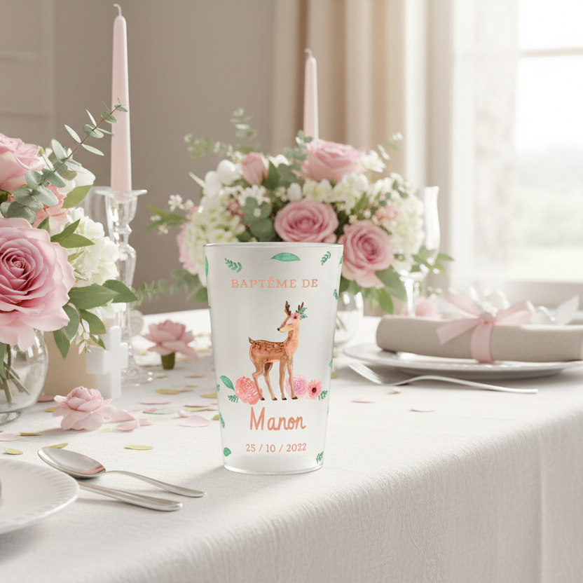 gobelet personnalise bapteme faon