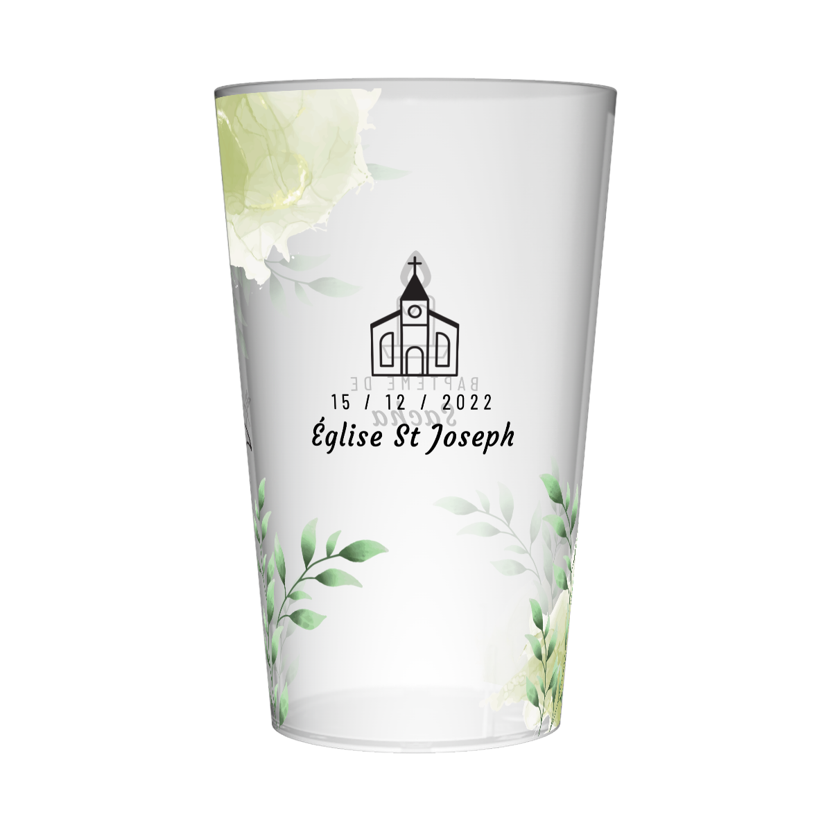 Gobelet personnalisé Baptême Vert 2