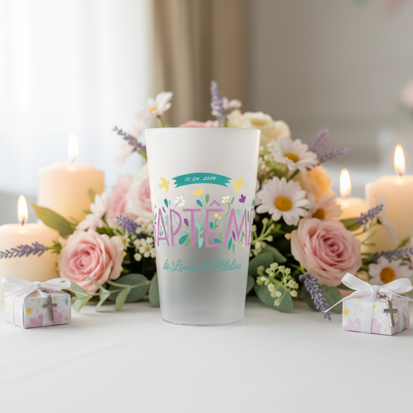 gobelet personnalise bapteme moderne