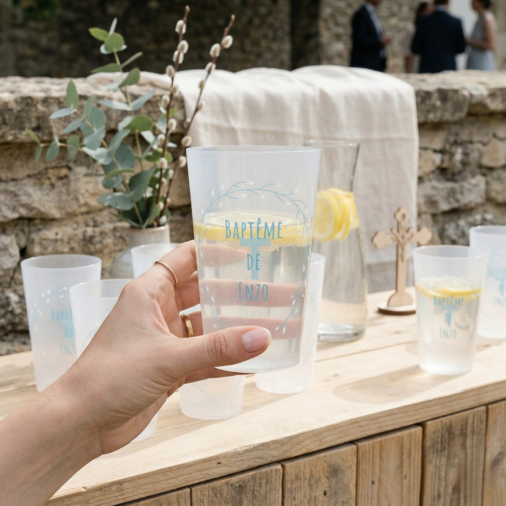 gobelet personnalise bapteme epure ambiance