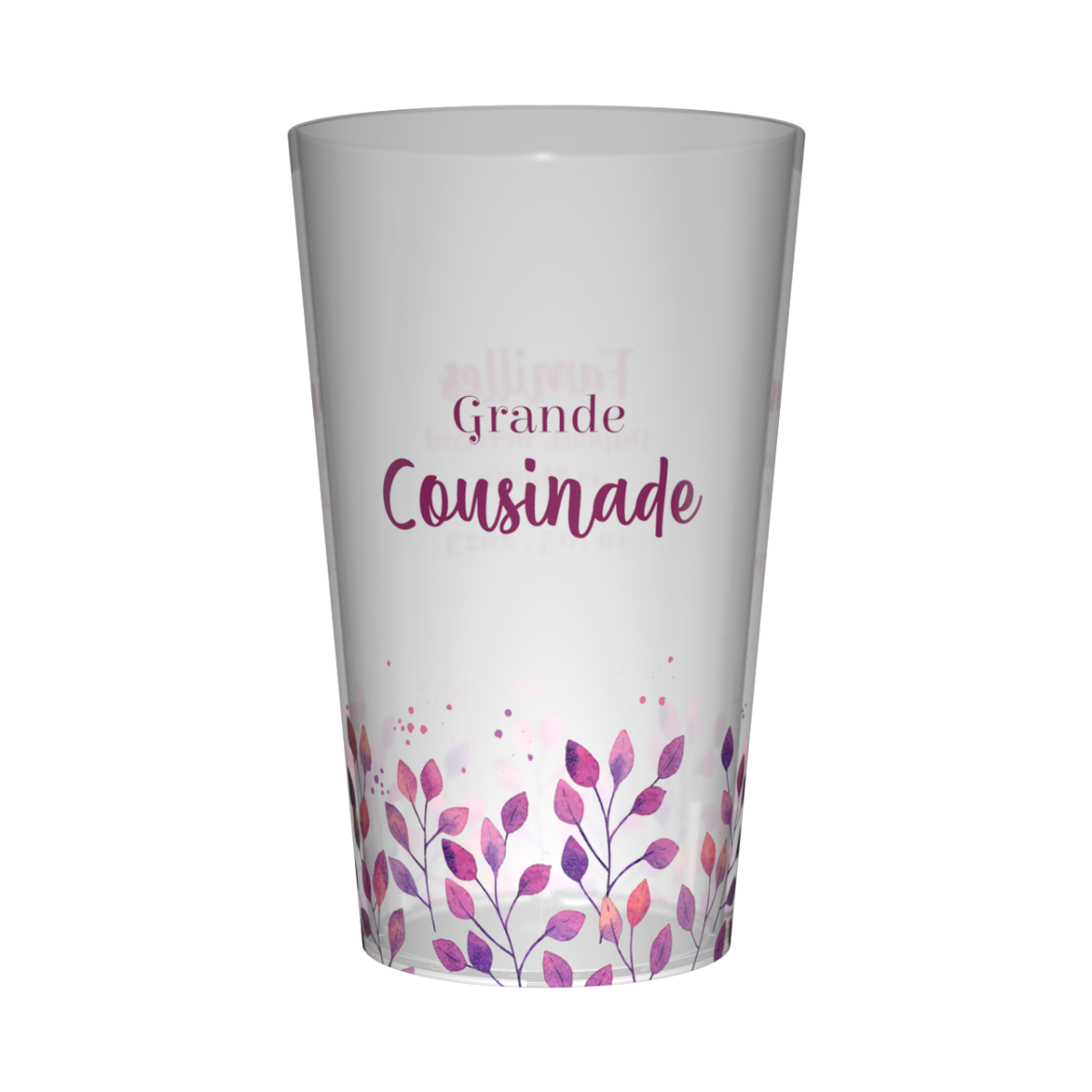 Gobelet personnalisé Cousinade Violet