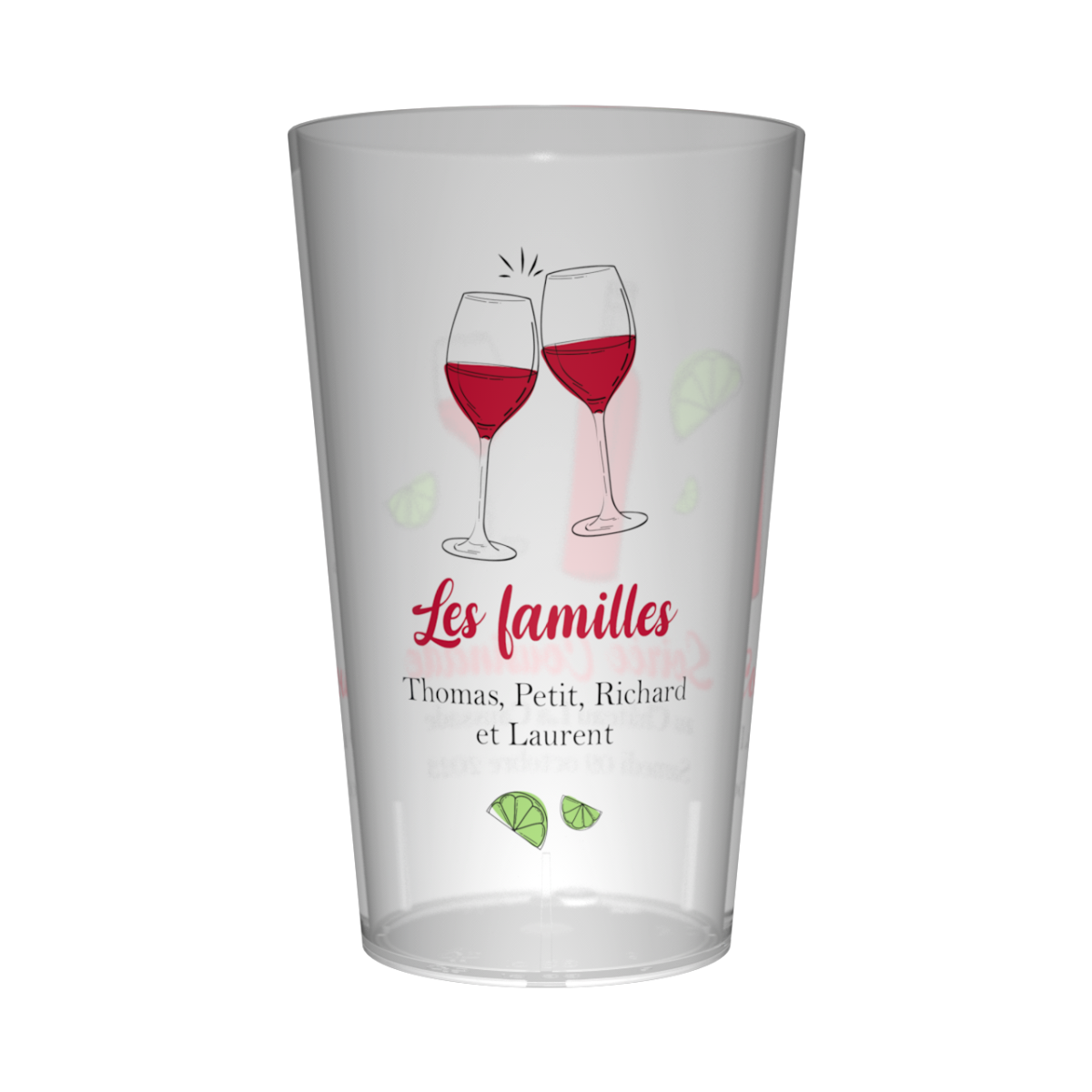 Gobelet personnalisé Cousinade Vin