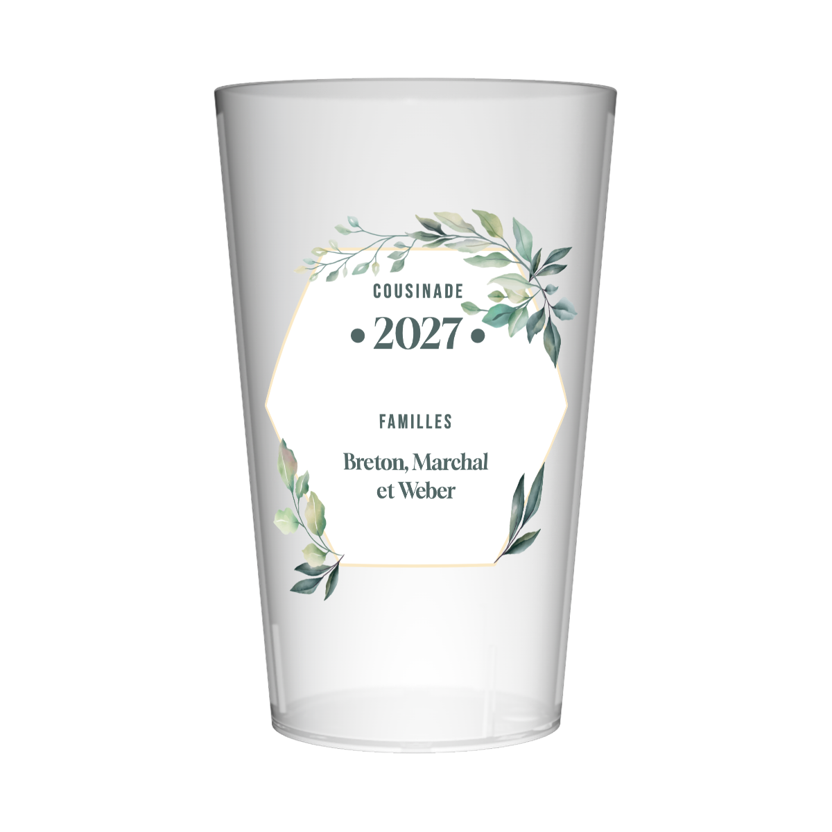 Gobelet personnalisé Cousinade Feuillage