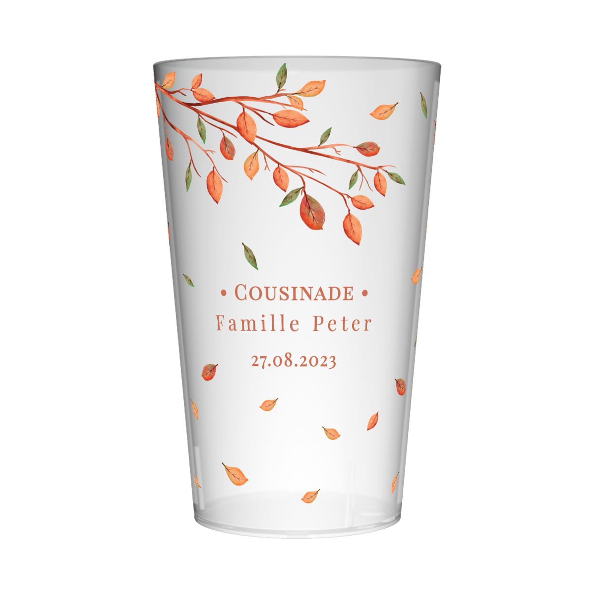 Gobelet personnalisé Cousinade Automne