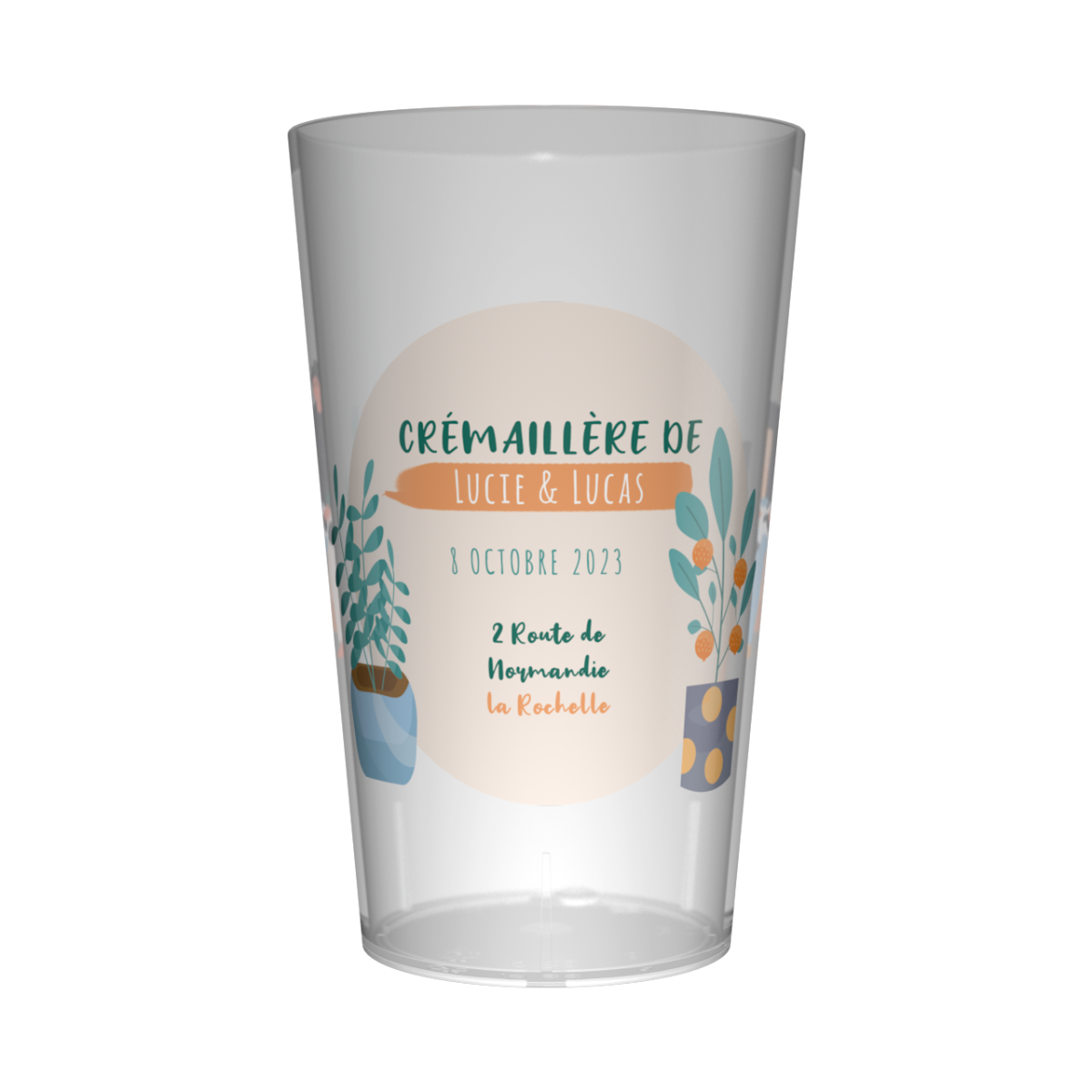 Gobelet personnalisé Crémaillère Couple