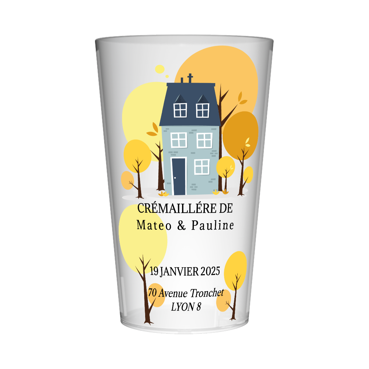 Gobelet personnalisé Crémaillère Maison