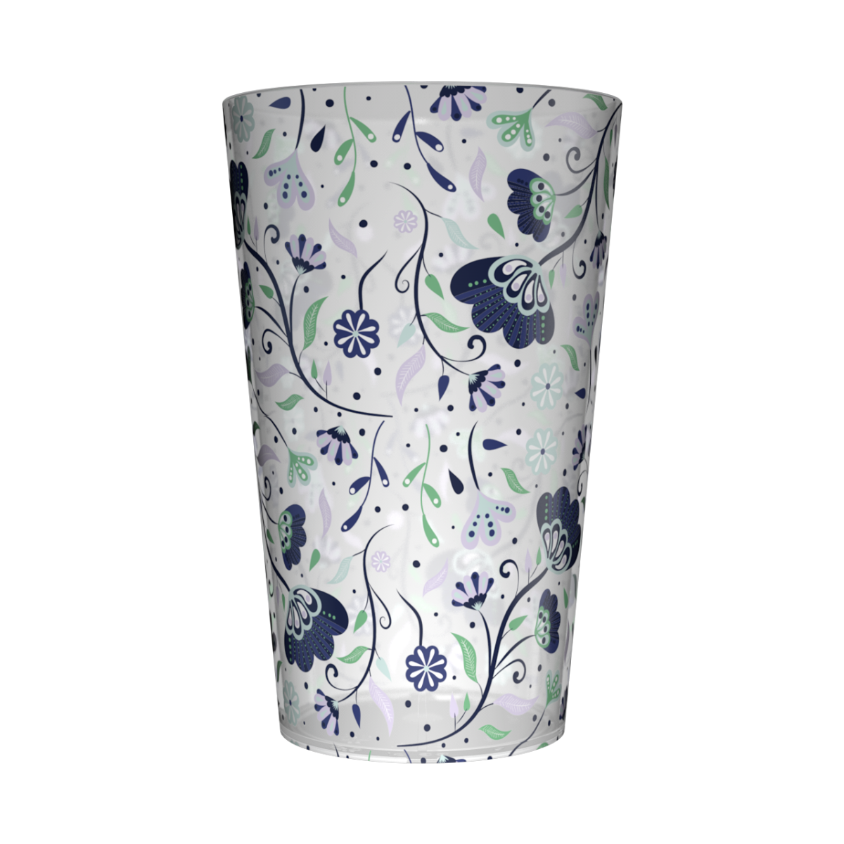 Gobelet personnalisé Déco Fleurs Bleues