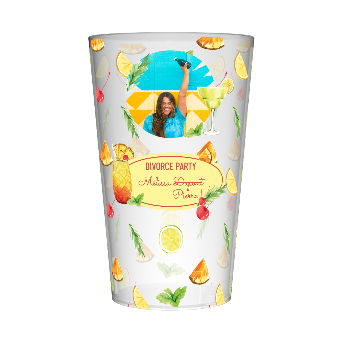 Gobelet personnalisé Divorce Party Fruité