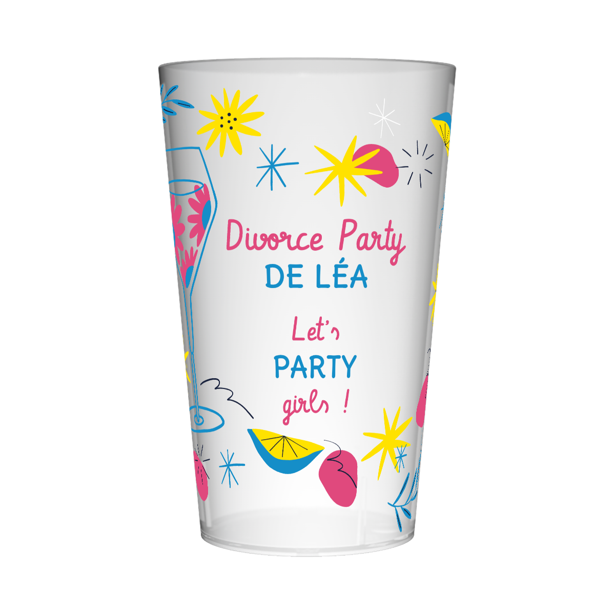 Gobelet personnalisé Divorce Party Coloré 2