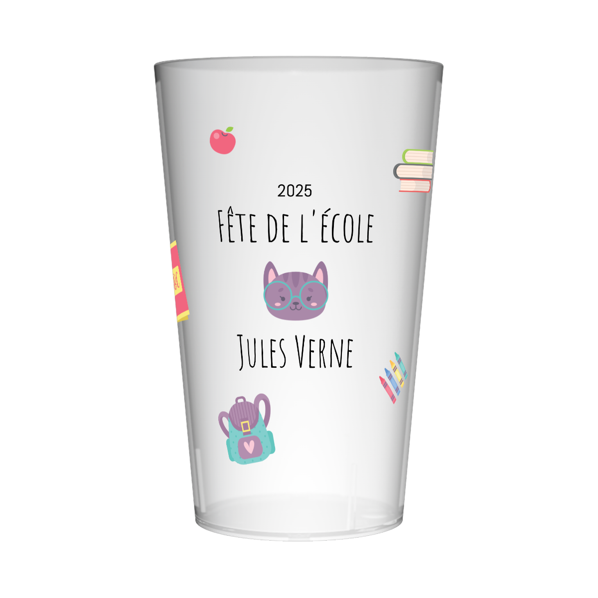 Gobelet personnalisé Fête des écoles Chat