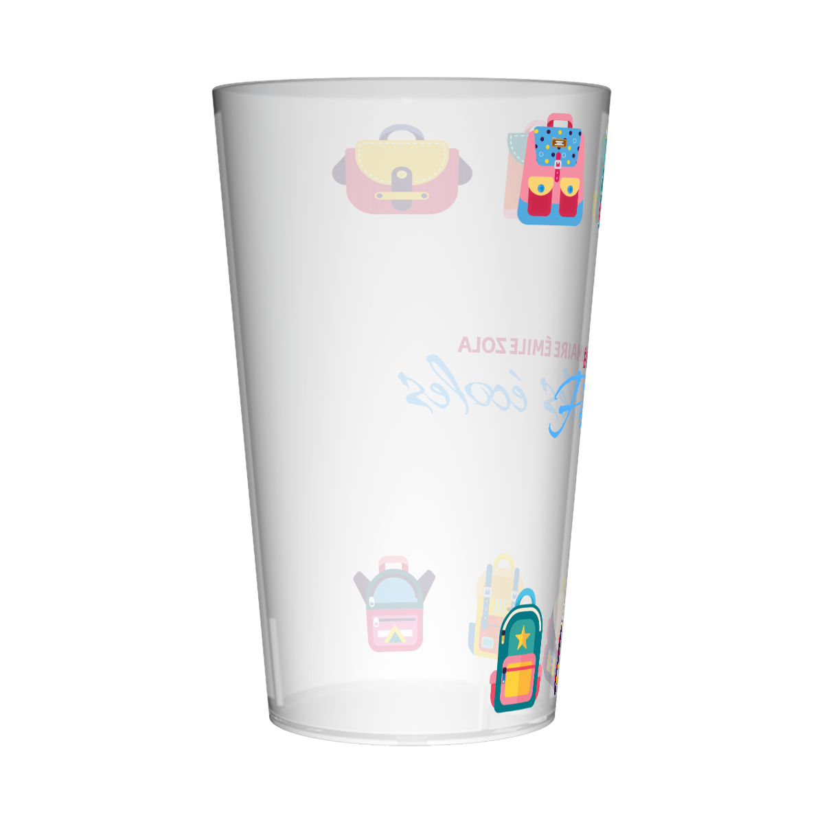 Gobelet personnalisé Fête des écoles Cartable 2