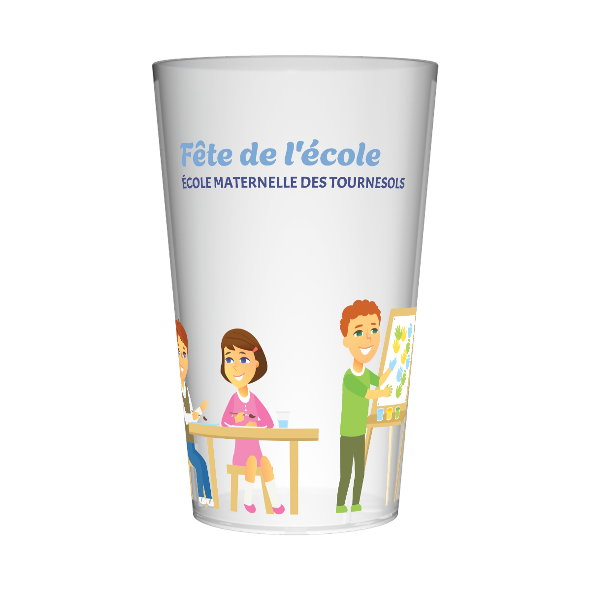 Gobelet personnalisé Fête des écoles Peintre