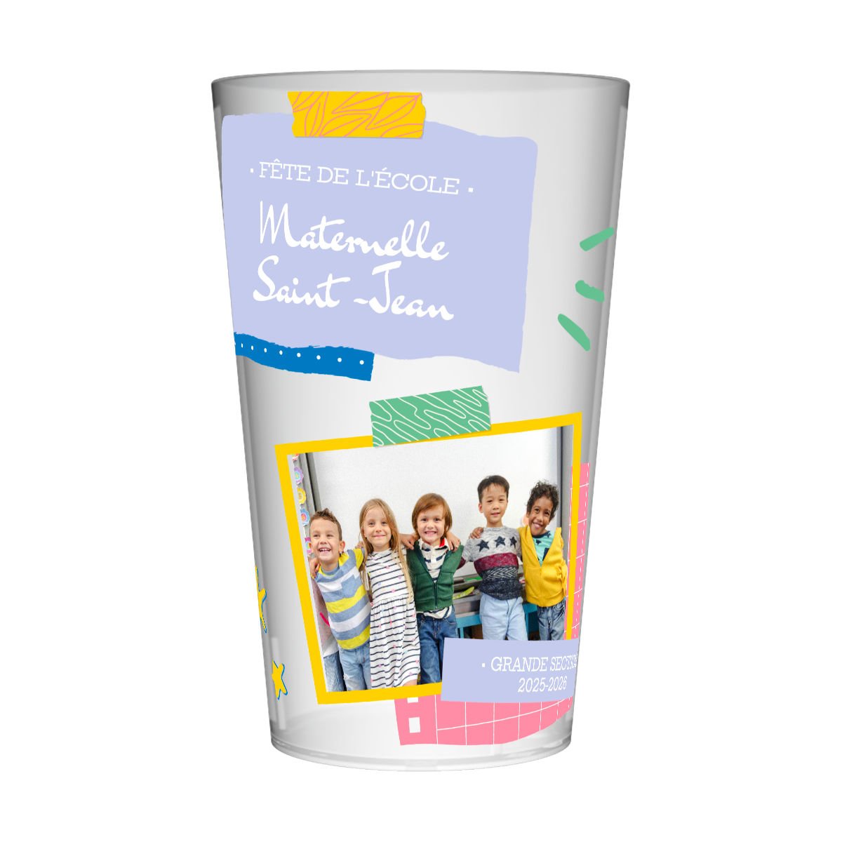 Gobelet personnalisé Fête des écoles Photo