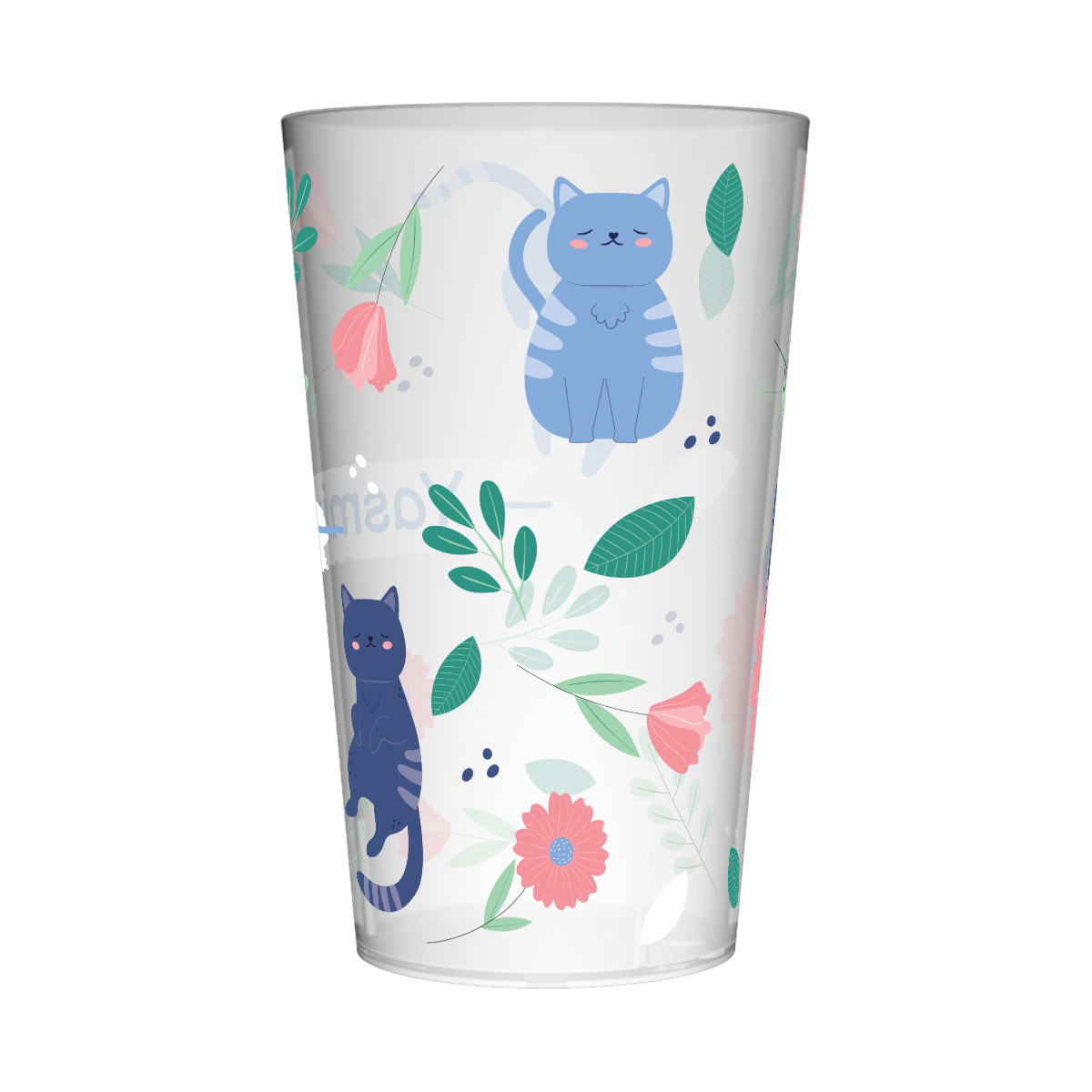 Gobelet personnalisé Enfant Floral & Chat 2