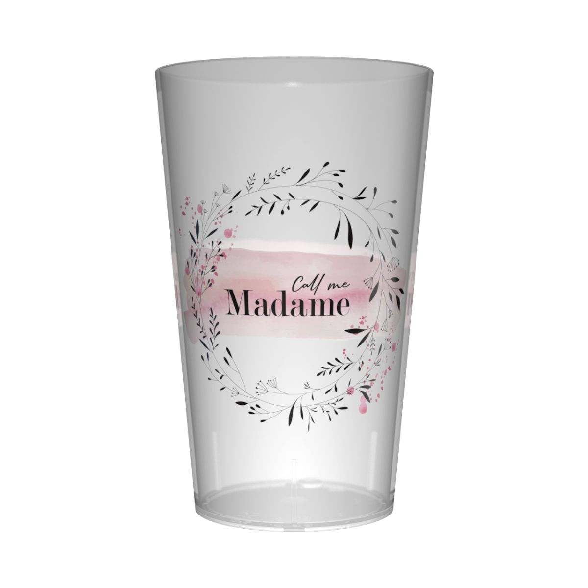 Gobelet personnalisé pour EVJF Couronne & Fleurs Noires