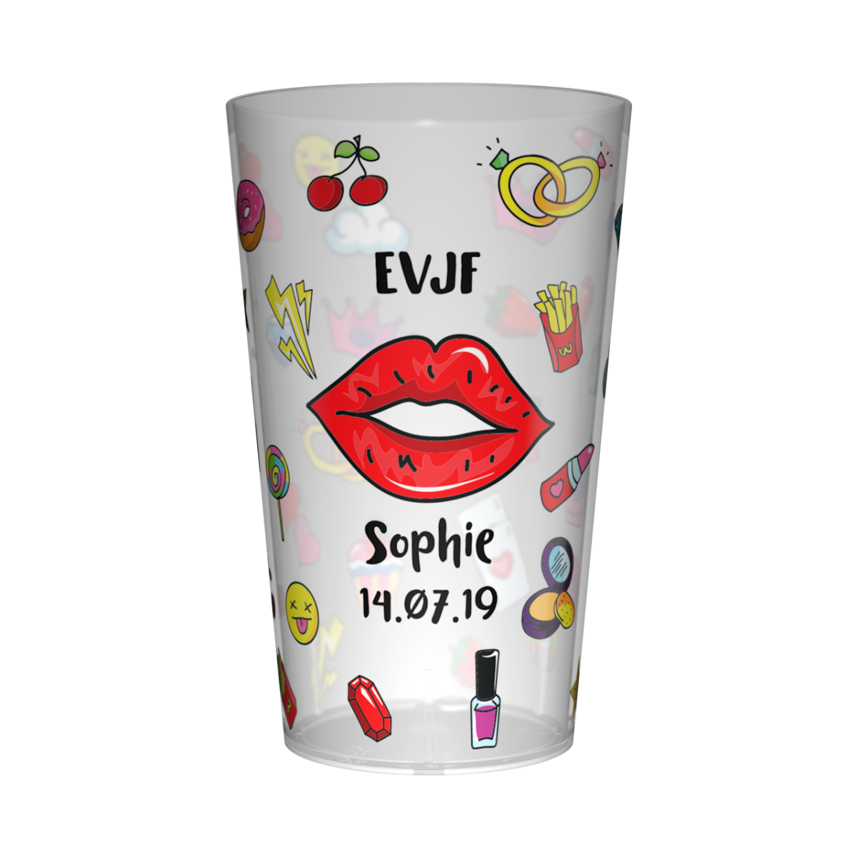 Gobelet personnalisé pour EVJF Emoticônes