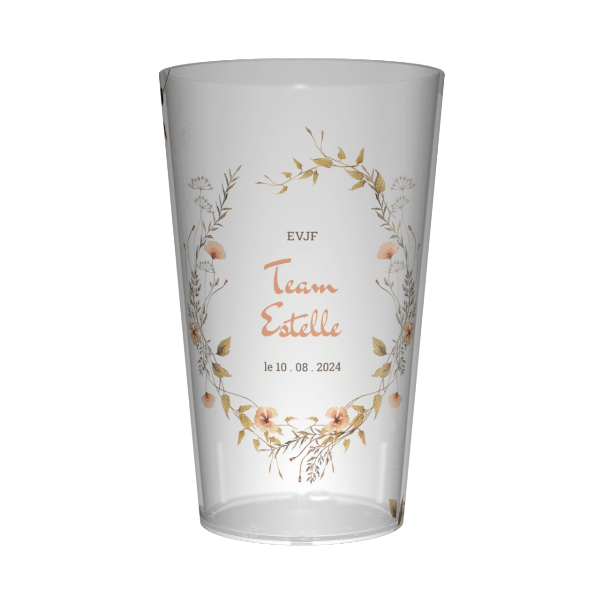 Gobelet personnalisé pour EVJF Couronne & Fleurs