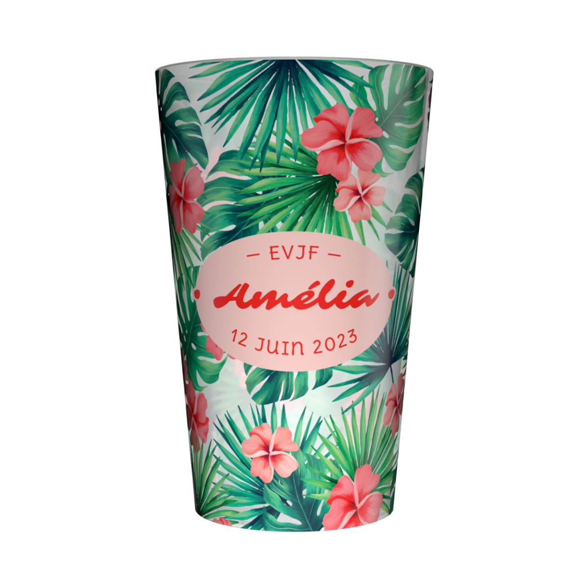 Gobelet personnalisé pour EVJF Plantes Tropicales
