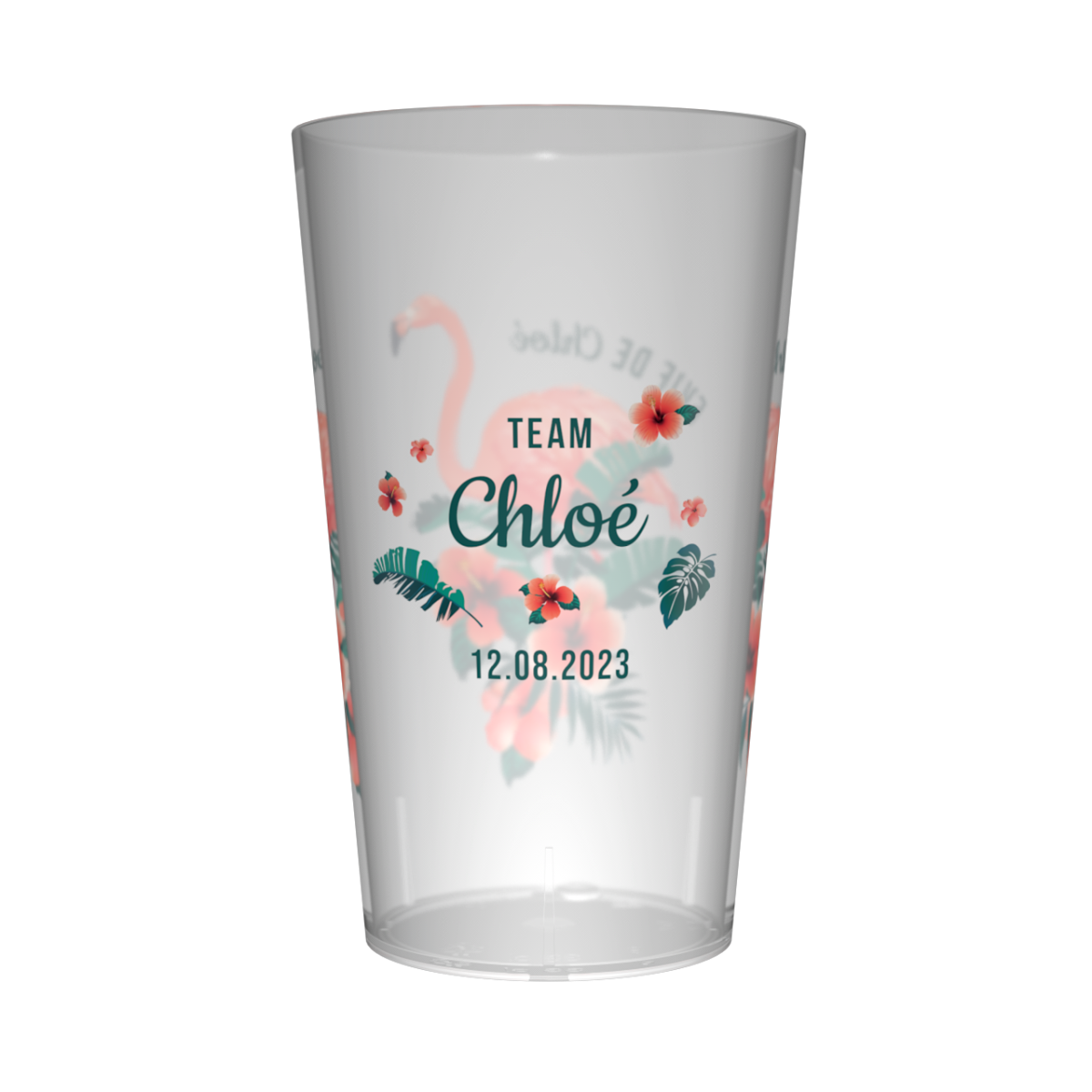 Gobelet personnalisé EVJF Flamant Rose