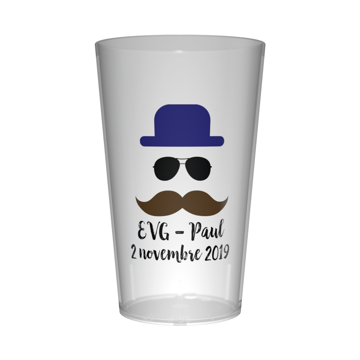 Gobelet personnalisé pour EVG Chapeau & Moustache
