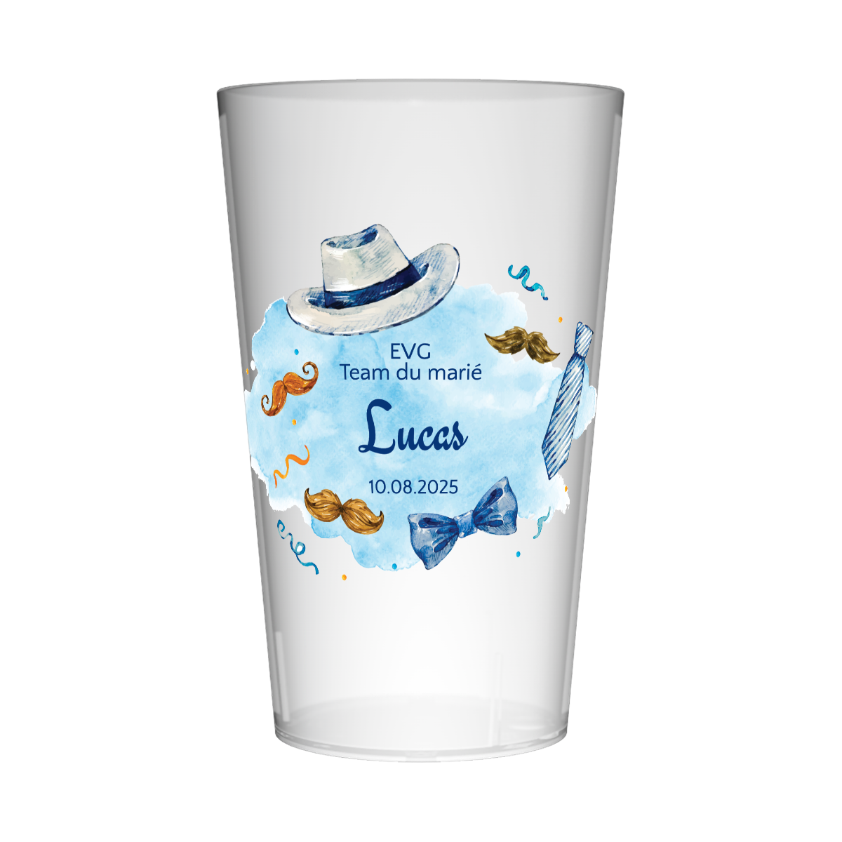Gobelet personnalisé pour EVG Chapeau Bleu