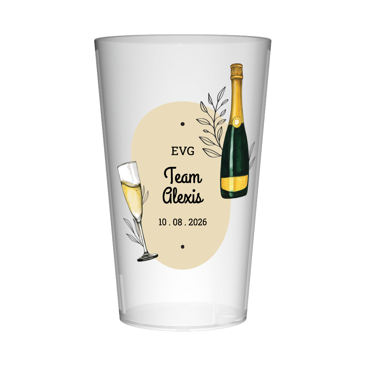 Gobelet personnalisé pour EVG Champagne