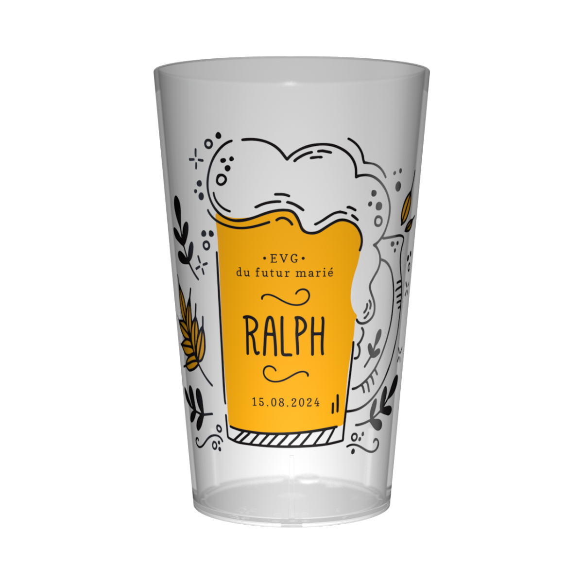 Gobelet personnalisé pour EVG Bière & Orge