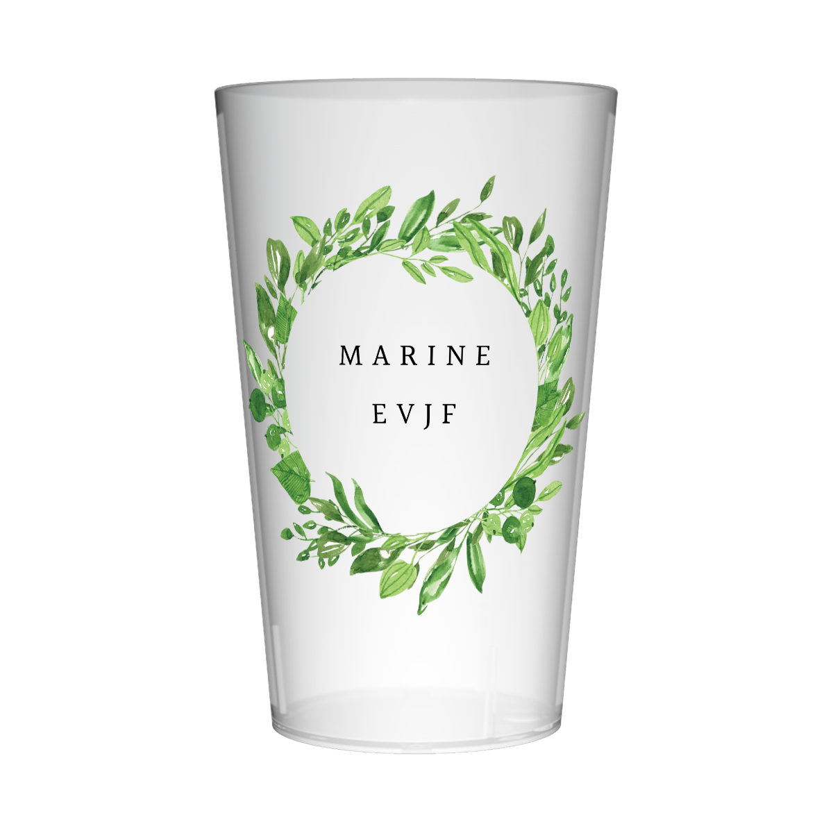 Gobelet personnalisé pour EVJF Couronne de feuilles