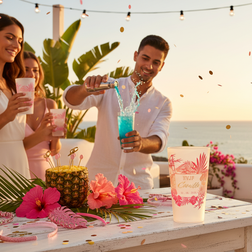 gobelet personnalise evjf ibiza rose