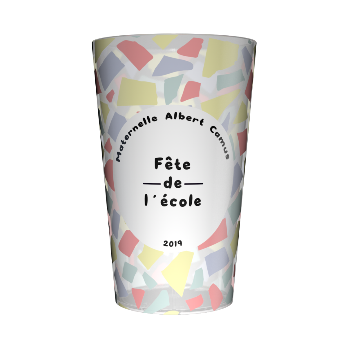 Gobelet personnalisé Fête des écoles Mosaïque