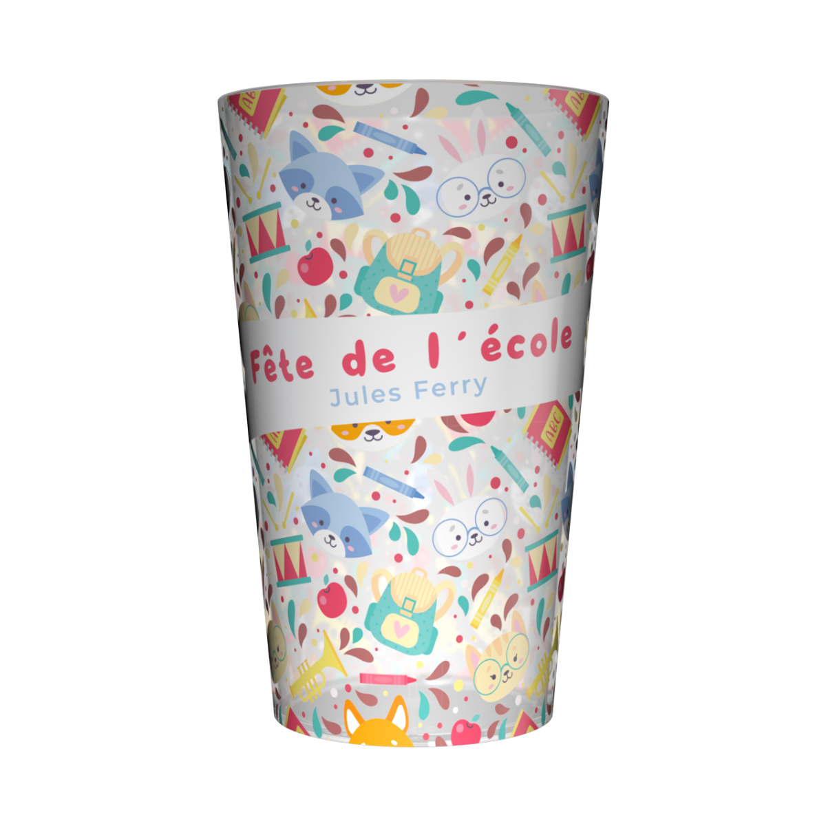 Gobelet personnalisé Fête des écoles Animaux