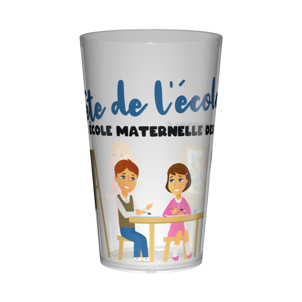 Gobelet personnalisé Fête des écoles Peintre