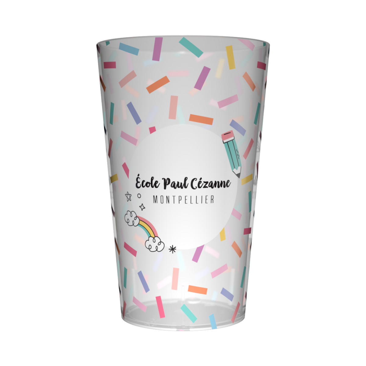 Gobelet personnalisé Fête des écoles Multicolore