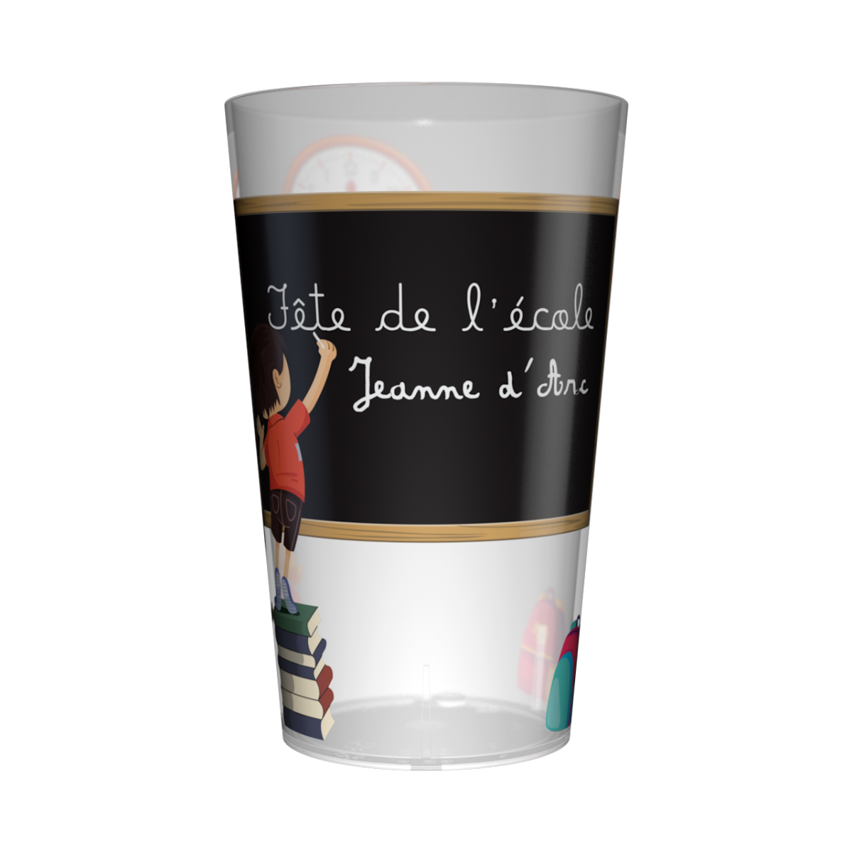 Gobelet personnalisé Fête des écoles Ecriture