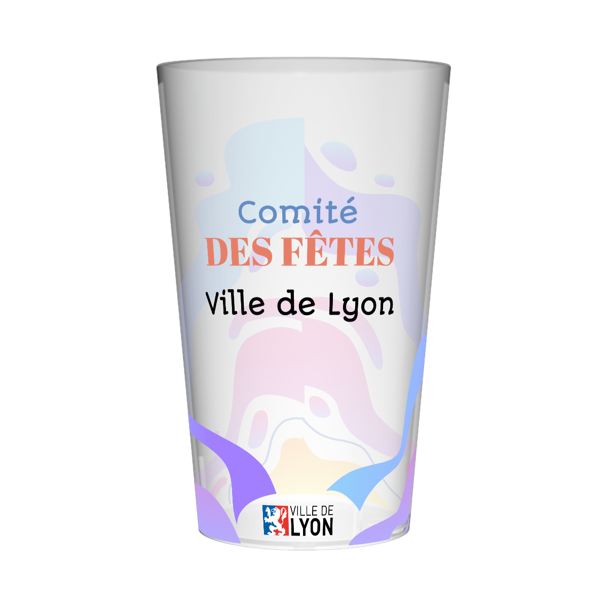 Gobelet personnalisé Comité des Fêtes Coloré