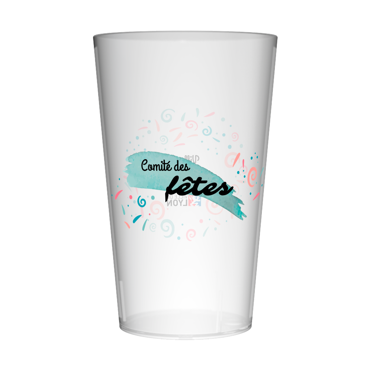 Gobelet personnalisé Comité des Fêtes Pastel