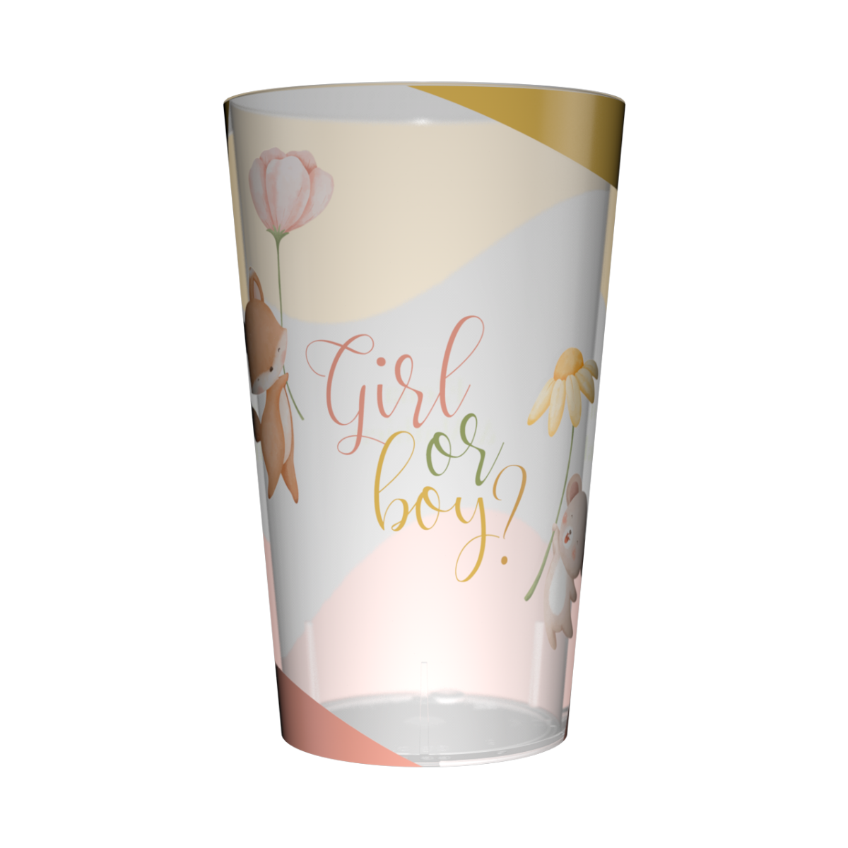 Gobelet personnalisé Gender Reveal Fleurs & Animaux