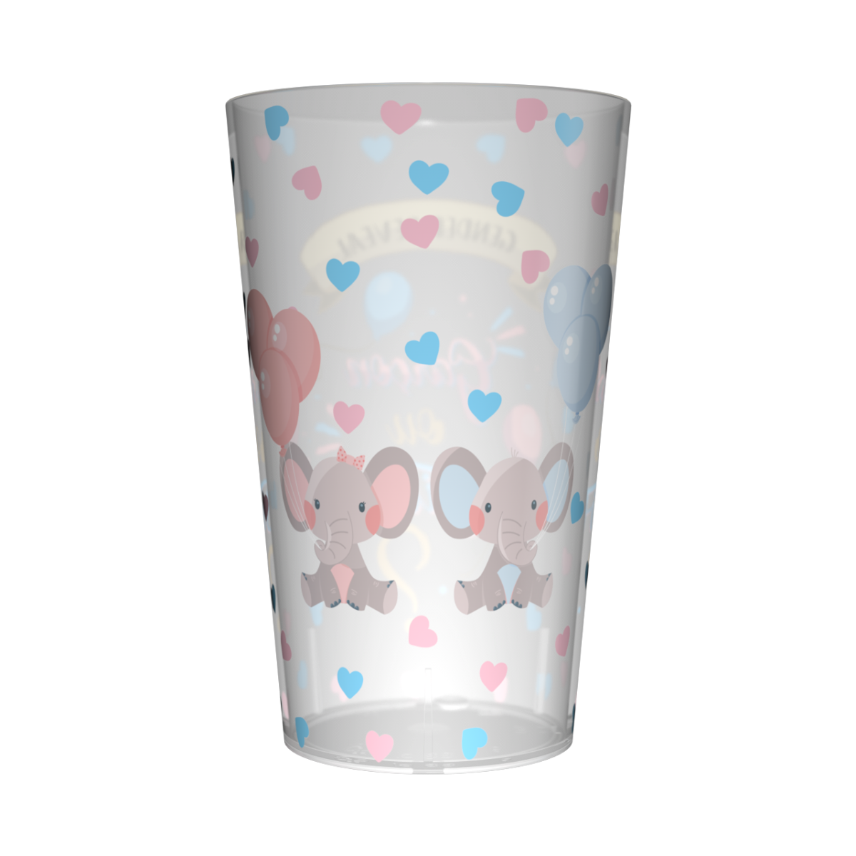 Gobelet personnalisé Gender Reveal Eléphants 2