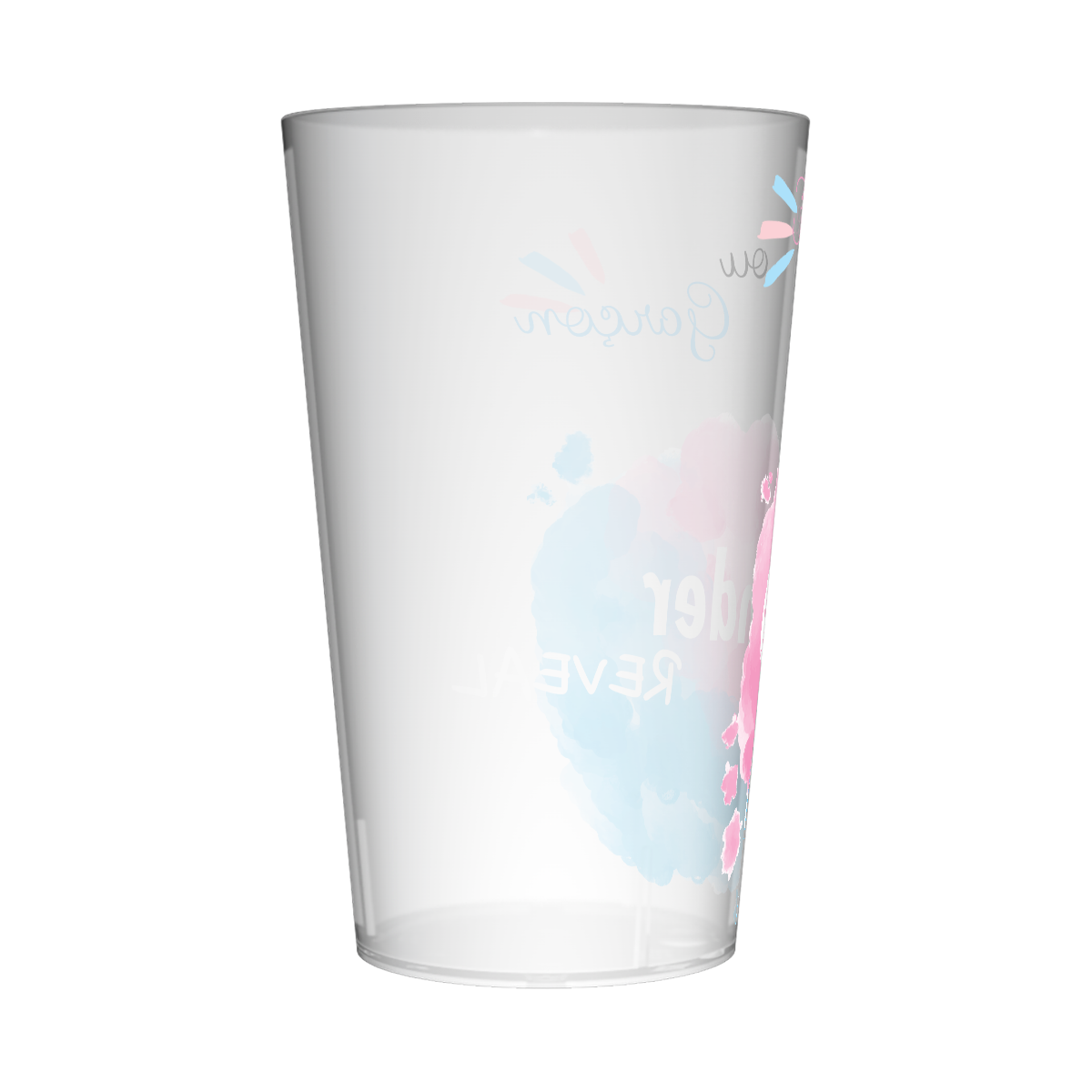 Gobelet personnalisé Gender Reveal Rose & Bleu 2