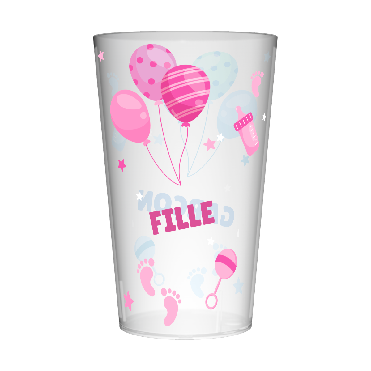 Gobelet personnalisé Gender Reveal Garçon & Fille