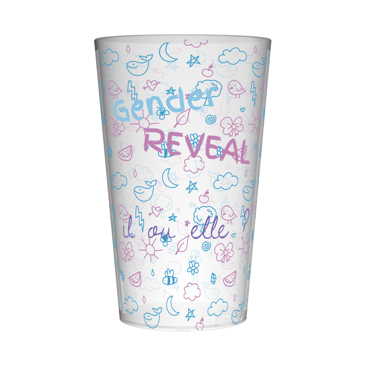 Gobelet personnalisé Gender Reveal Dessin