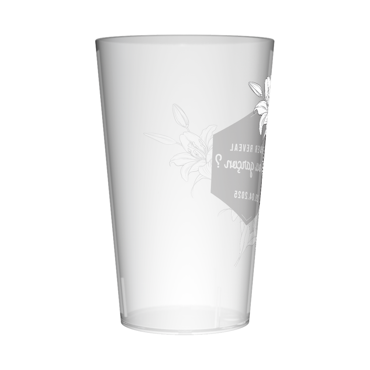 Gobelet personnalisé Gender Reveal Fleurs 2