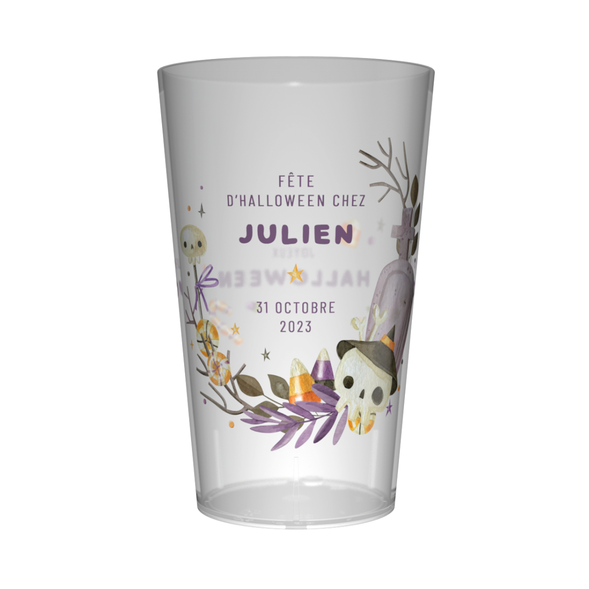 Gobelet personnalisé Halloween Squelette