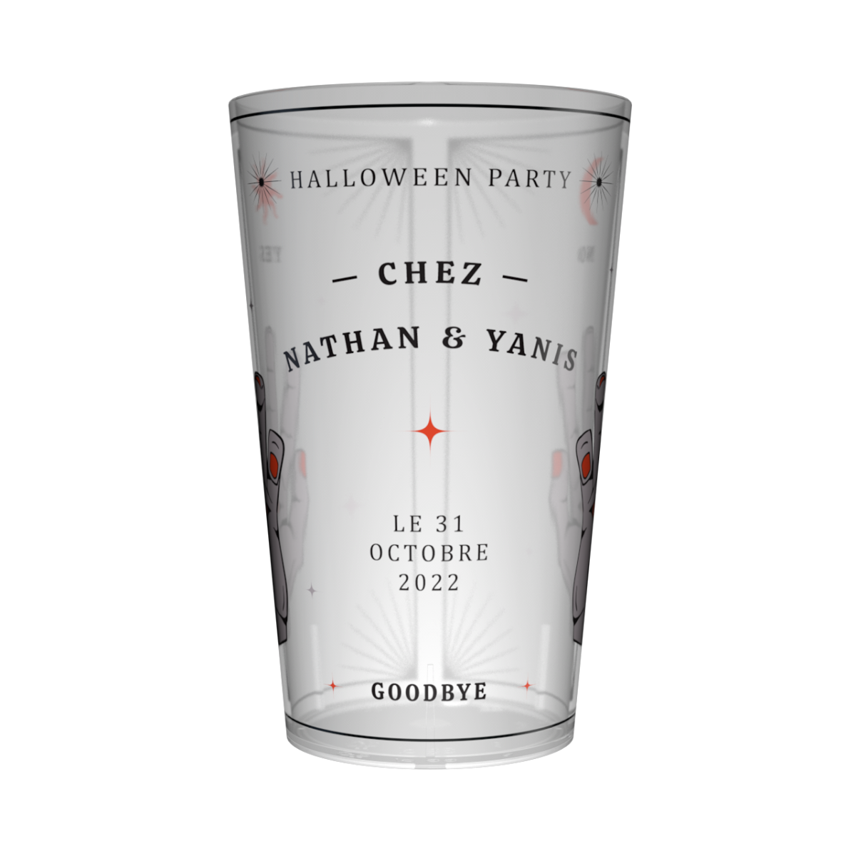 Gobelet personnalisé Halloween Mains