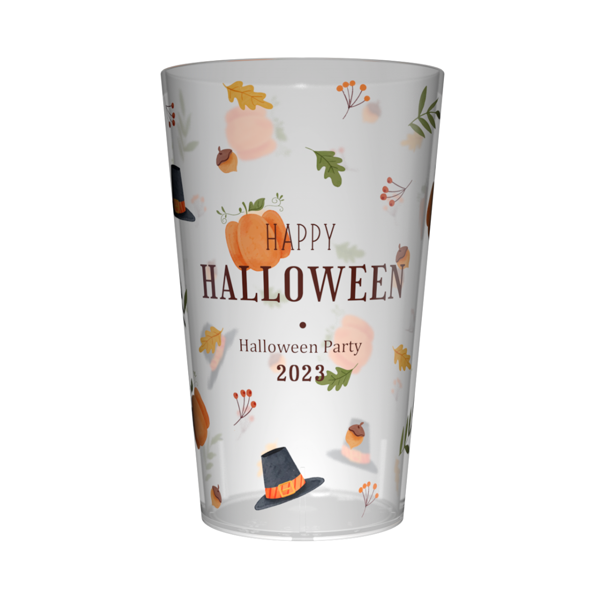 Gobelet personnalisé Halloween Chapeau & Citrouille