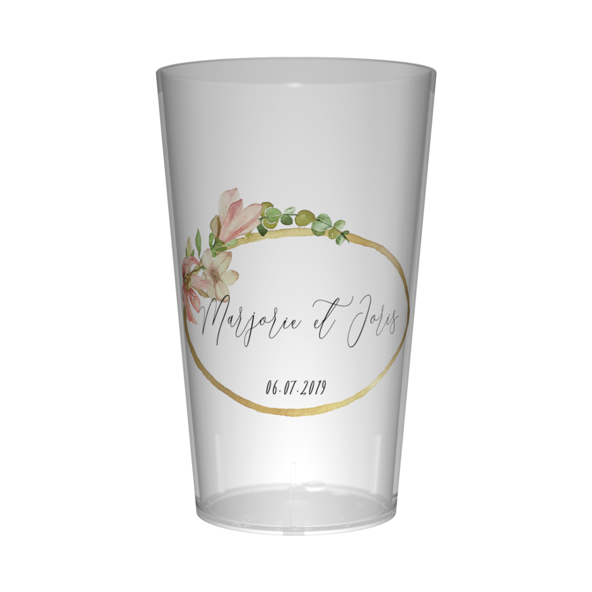 Gobelet personnalisé Mariage Cercle Fleuri