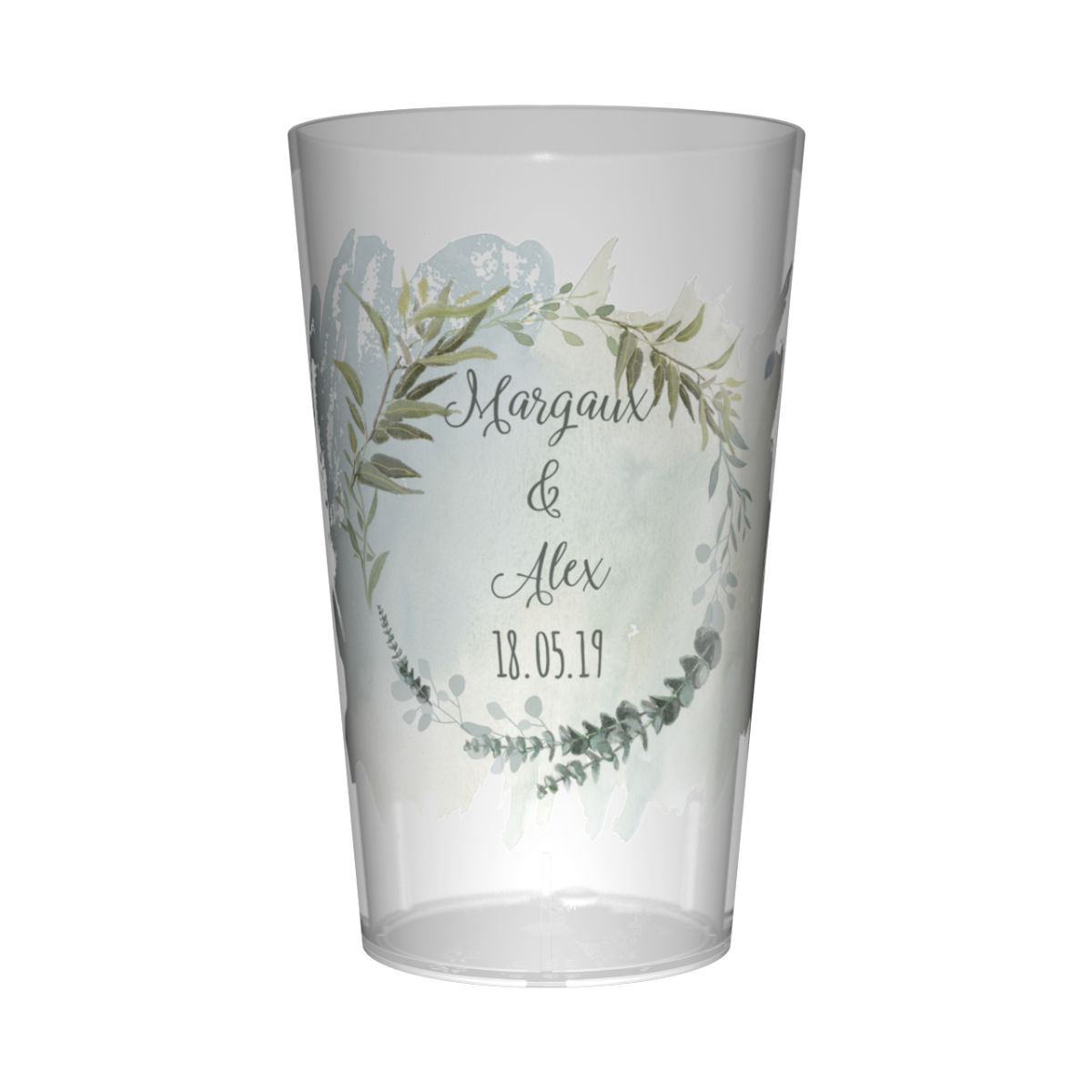 Gobelet personnalisé Mariage Tiare de Feuilles
