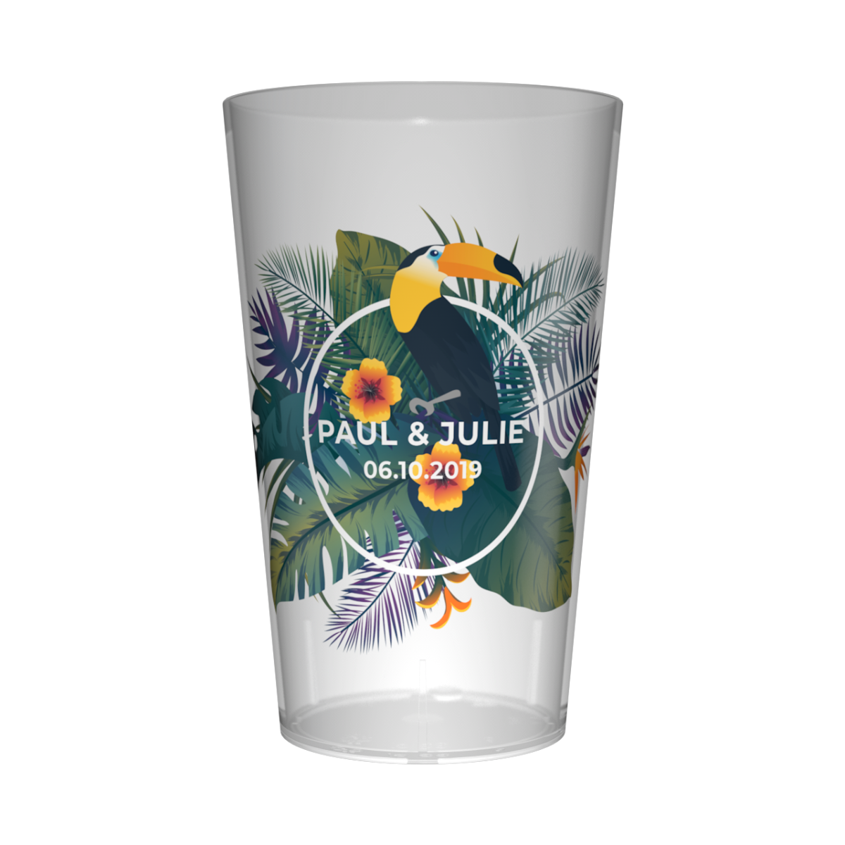 Gobelet personnalisé Mariage Tropical