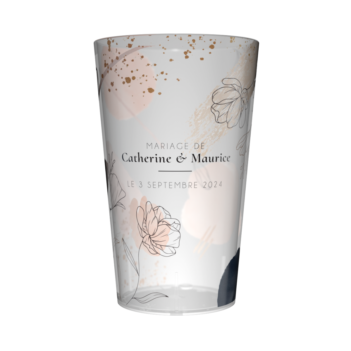 Gobelet personnalisé Mariage Moderne Champêtre