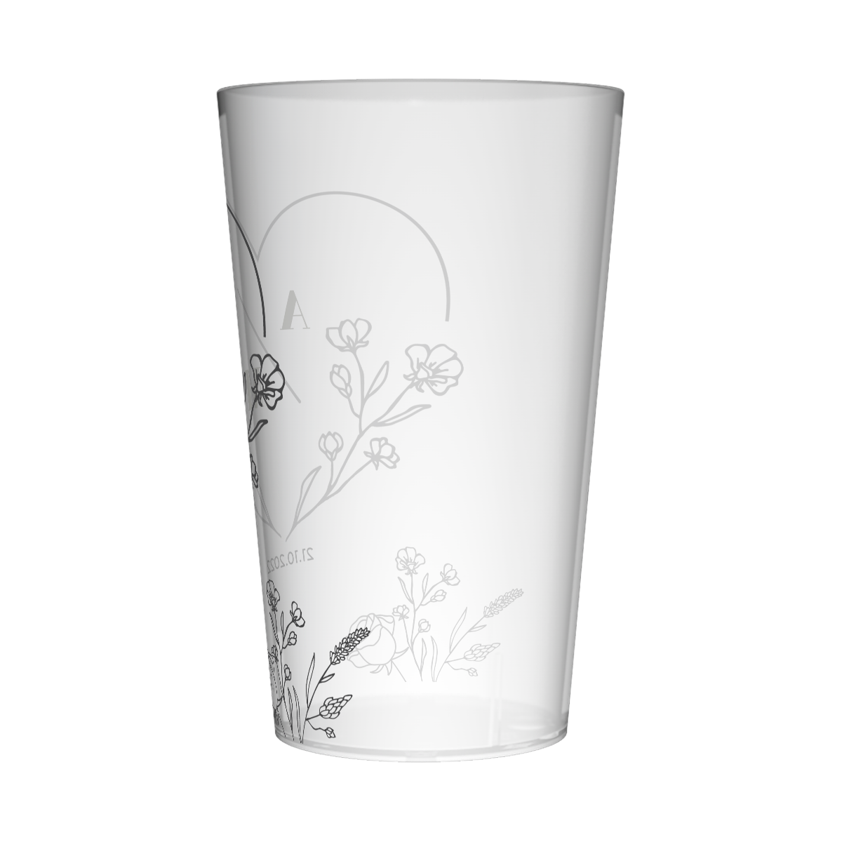 Gobelet personnalisé Mariage Coeur & Fleur 2